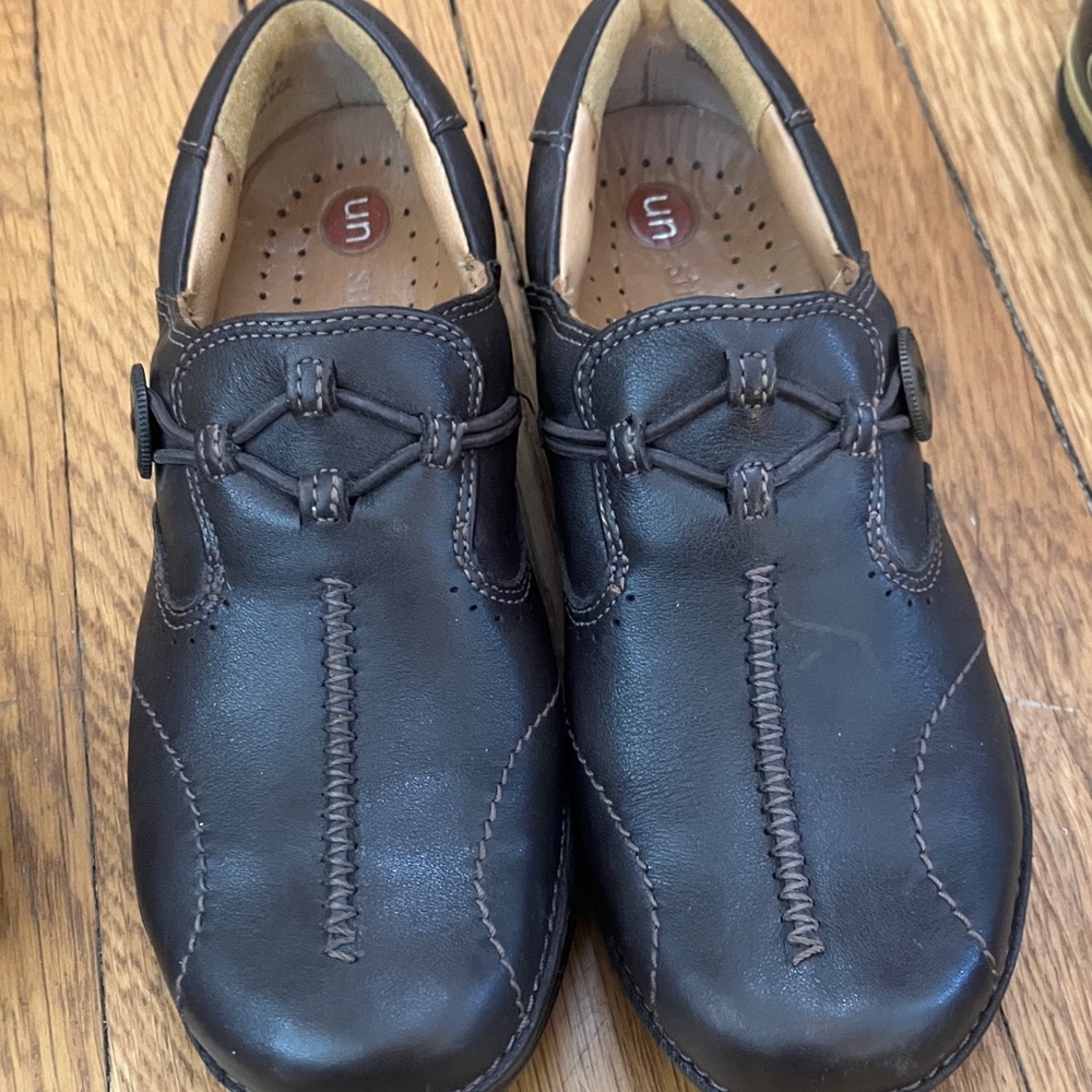 Women naturalizer dark Brown Leather upperLoafers